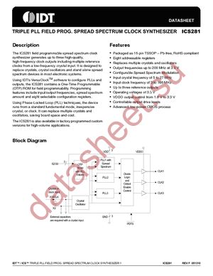 ICS281PGI datasheet  